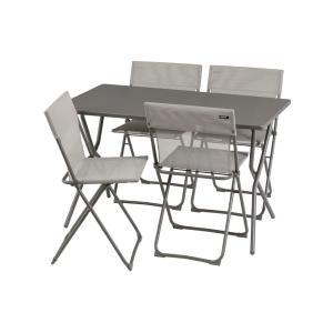 Ensemble 1 table, 4 chaises pliantes ultra-compactes en aci…
