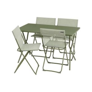 Ensemble 1 table, 4 chaises pliantes ultra-compactes en aci…