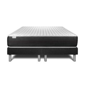 Ensemble 2x100x200 Matelas Ressorts ensachés Sommier Noir