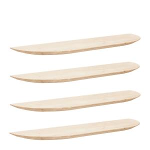 Ensemble 4 étagères en bois de sapin naturel 120x3,2cm