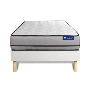 Ensemble 80x190 cm sommier kit blanc