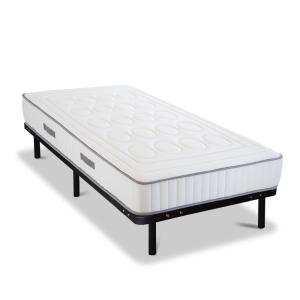 Ensemble  90x190 cm  Matelas   Sommier Métal