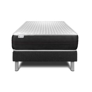 Ensemble 90x190 Matelas Ressorts ensachés Sommier Noir