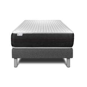 Ensemble 90x200 Matelas Ressorts ensachés Sommier Gris