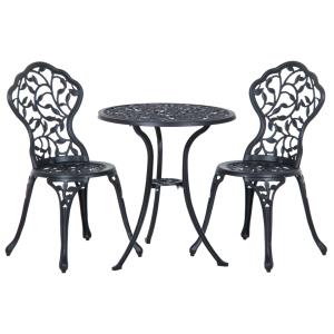 Ensemble bistrot 3 pièces salon jardin 2 personnes fonte al…