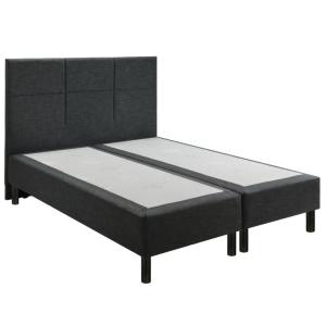 Ensemble boxspring 3 en 1 Chine gris 2x100x200