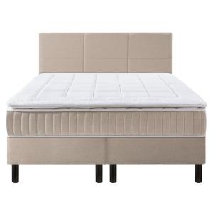 Ensemble boxspring 5 en 1 Chenille lin 160x200