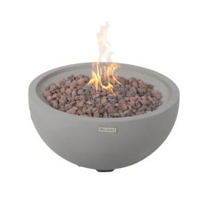 Ensemble brasero à gaz 2 pièces en béton fibré gris  D67x35…