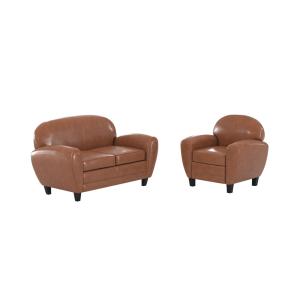 Ensemble canapé et fauteuil camel 3 places