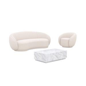 Ensemble canapé, fauteuil et table basse 4 personnes