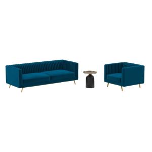 Ensemble canapé, fauteuil et table basse 4 places