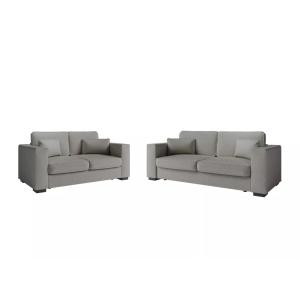 Ensemble canapés 2 3 places en tissu - Gris