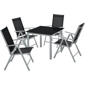 Ensemble chaises de salle à manger Cadre aluminium 4 person…