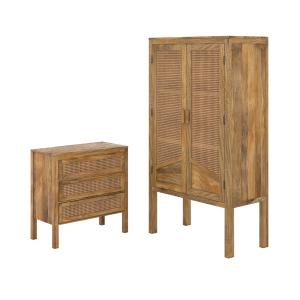 Ensemble commode et armoire en bois