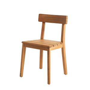 Ensemble de 2 chaises d'extérieur en bois d'iroko durable