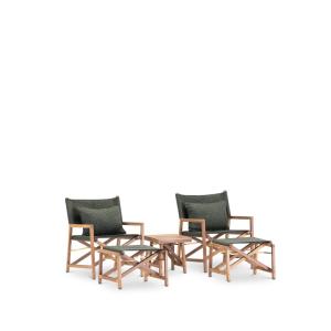 Ensemble de 2 fauteuils avec 2 reposepieds et table d'appoi…