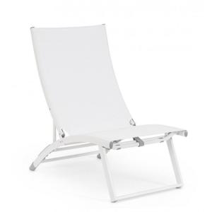 Ensemble de 2 fauteuils de relaxation en aluminium et texti…