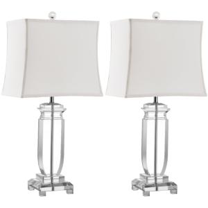 Ensemble de 2 Lampes de table en Verre Beige