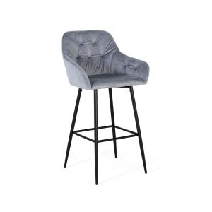 Ensemble de 2 tabourets recouverts de velours et structure…