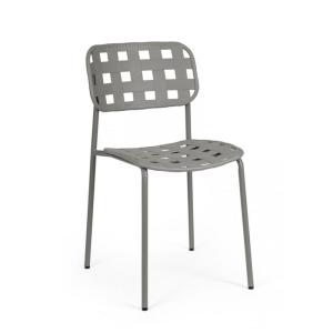 Ensemble de 4 chaises en polypropylène et acier gris, empil…