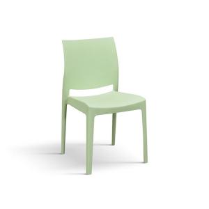 Ensemble de 4 chaises en polypropylène vert pastel, empilab…