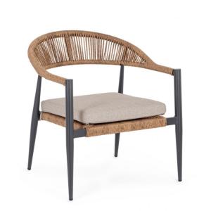 Ensemble de 4 fauteuils en aluminium et fibre synthétique a…