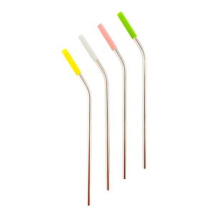 Ensemble de 4 pailles en acier avec marqueurs