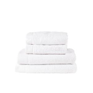 Ensemble de 4 serviettes en coton blanc