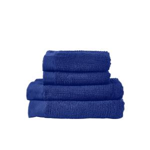 Ensemble de 4 serviettes en coton bleu indigo