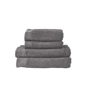Ensemble de 4 serviettes en coton gris