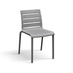 Ensemble de 6 chaises en polypropylène gris, empilables