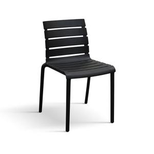 Ensemble de 6 chaises en polypropylène noir, empilables