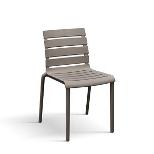 Ensemble de 6 chaises en polypropylène taupe, empilables