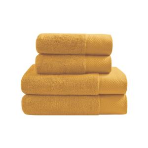 Ensemble de bain 4 pièces en coton peigné  Caramel