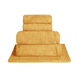 Ensemble de bain avec tapis 5 pièces  caramel