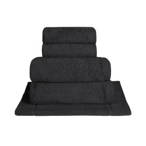 Ensemble de bain avec tapis 5 pièces  carbone