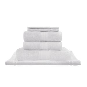 Ensemble de bain avec tapis 6 pièces  blanc