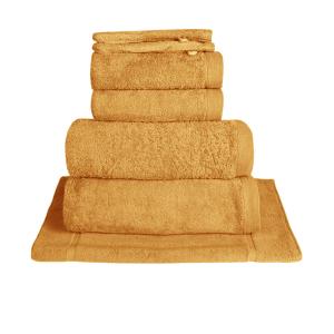 Ensemble de bain avec tapis 7 pièces  caramel