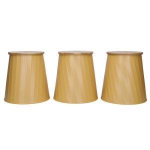 Ensemble De Boîtes De Rangement 3 Pièces Métal Jaune