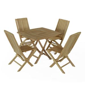 Ensemble de jardin en teck massif 4 places