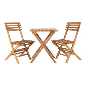 Ensemble de jardin pliant table et 2 chaises en teck massif…