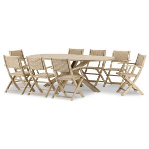 Ensemble de jardin table ovale 220x115 et 8 chaises enea av…