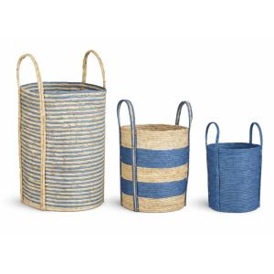 Ensemble de paniers pour plantes  Bleu Papier H42xB35xL35cm