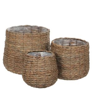 Ensemble de paniers pour plantes Marron clair Algue H31xl30…