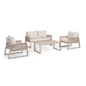Ensemble de salon avec canapé, 2 fauteuils, 1 table basse e…
