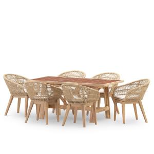Ensemble de table et jardin 6 chaises table céramique terre…