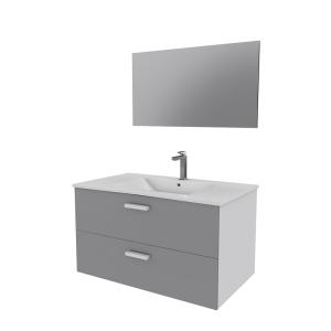 Ensemble design de salle de bain bois gris clair L 80xP 46x…