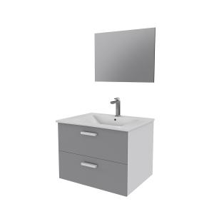 Ensemble design de salle de bain gris