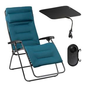 Ensemble fauteuil relax matelassé xl avec accessoires en ac…