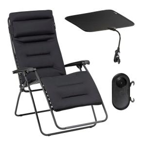 Ensemble fauteuil relax matelassé xl avec accessoires en ac…